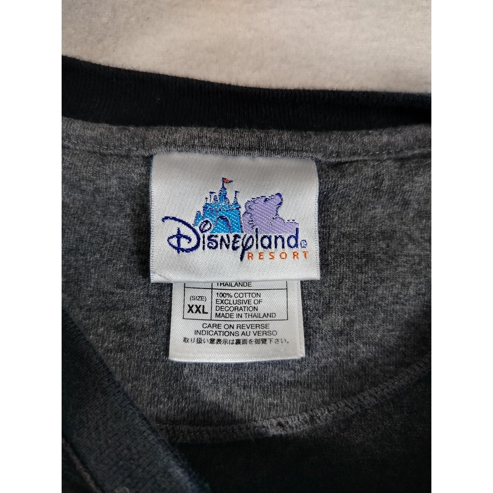 Disneyland Resort Shirt Mens 2XL Gray Grumpy Ringer Snow White Graphic Tee - Picture 3 of 9